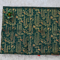 Emerald Green & Red Kanjivaram Saree