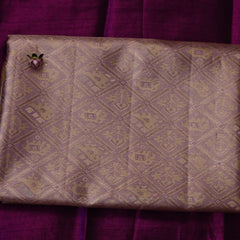 Plum & Gold Tissue Kanjivaram Saree