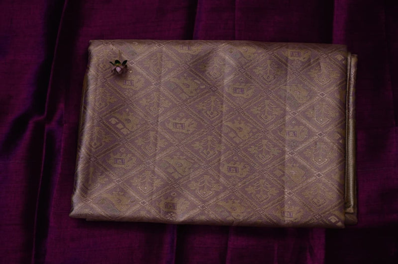 Plum & Gold Tissue Kanjivaram Saree