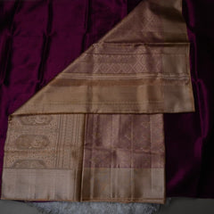 Plum & Gold Tissue Kanjivaram Saree
