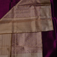 Plum & Gold Tissue Kanjivaram Saree