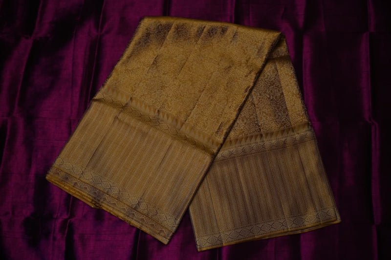 Plum & Gold Tissue Kanjivaram Saree