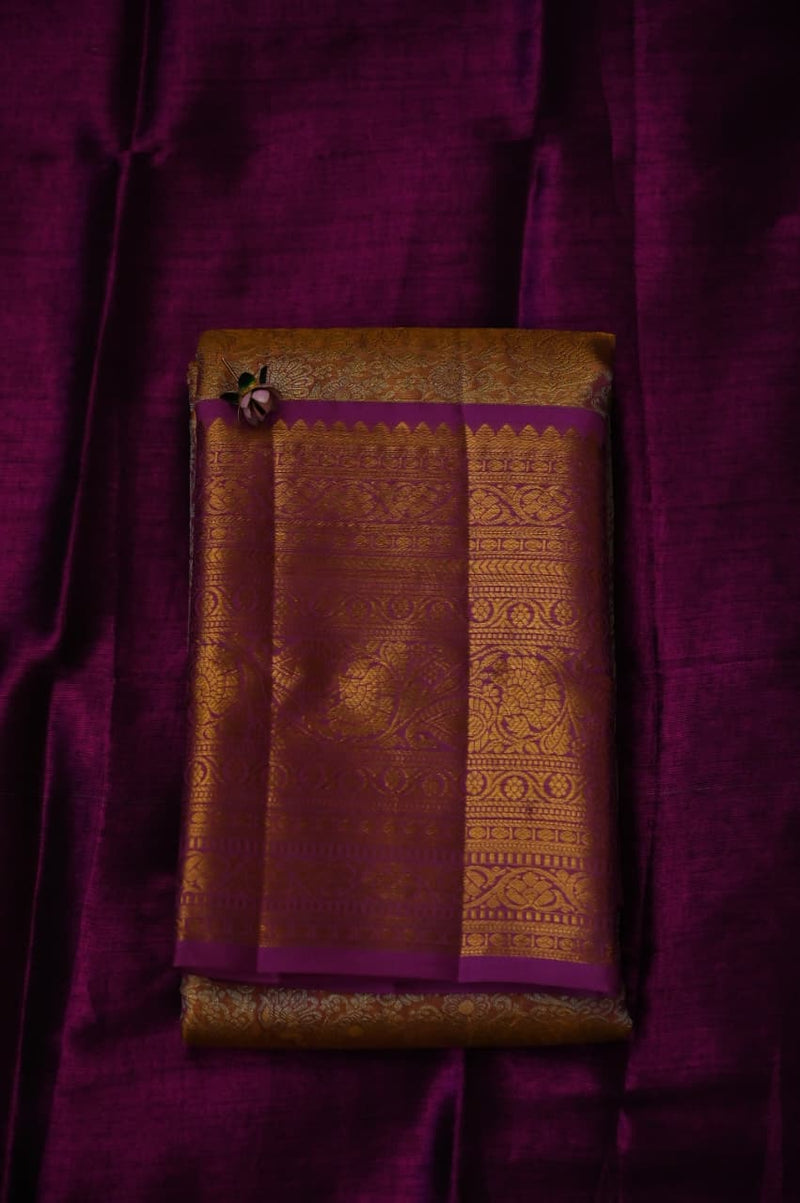 Lavender & Gold Tissue Kanjivaram Saree