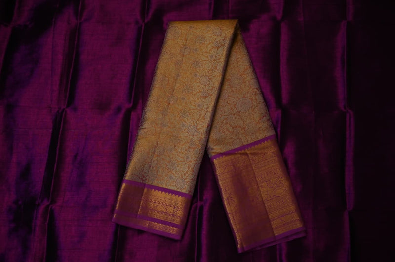 Lavender & Gold Tissue Kanjivaram Saree