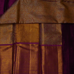 Off-White, Pink & Gold Contemporary Tissue Kanjivaram Saree