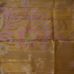 Off-White, Pink & Gold Contemporary Tissue Kanjivaram Saree