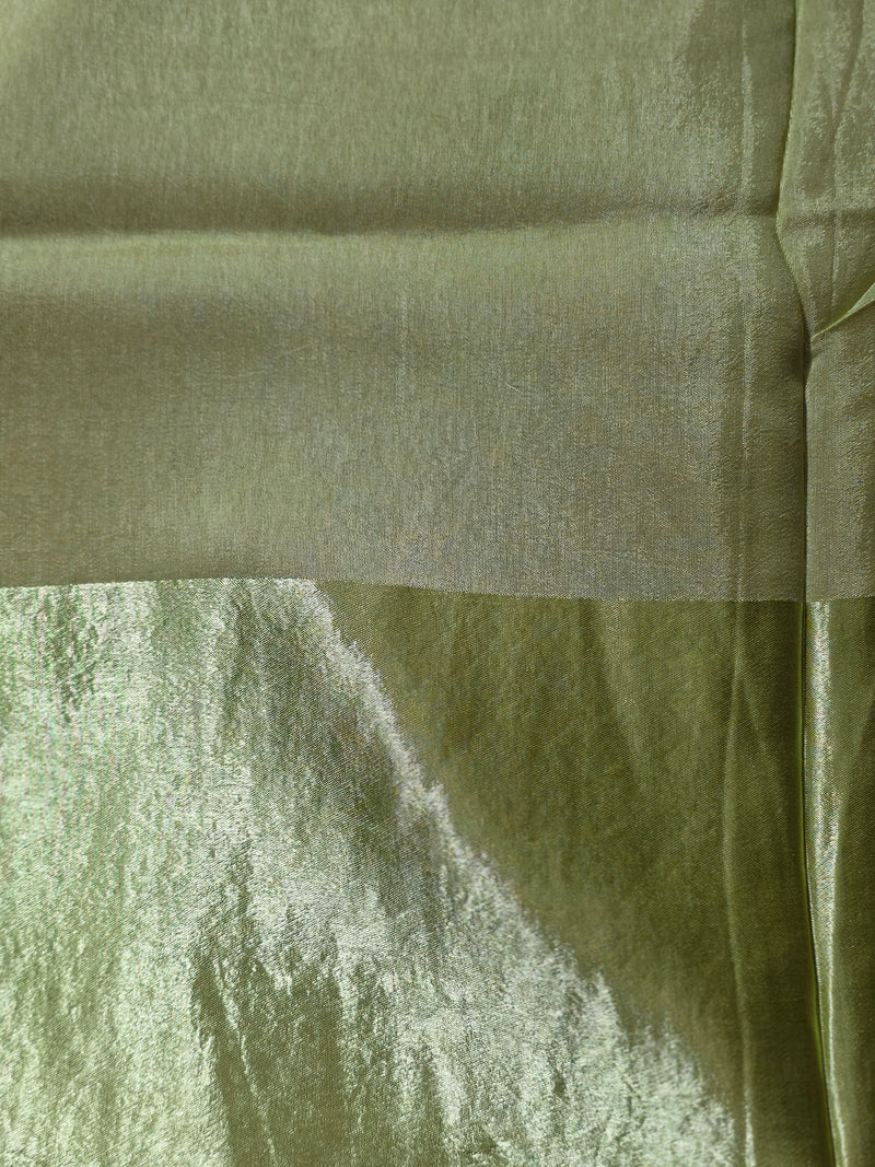Raw Mango Saree with Contrast Blouse