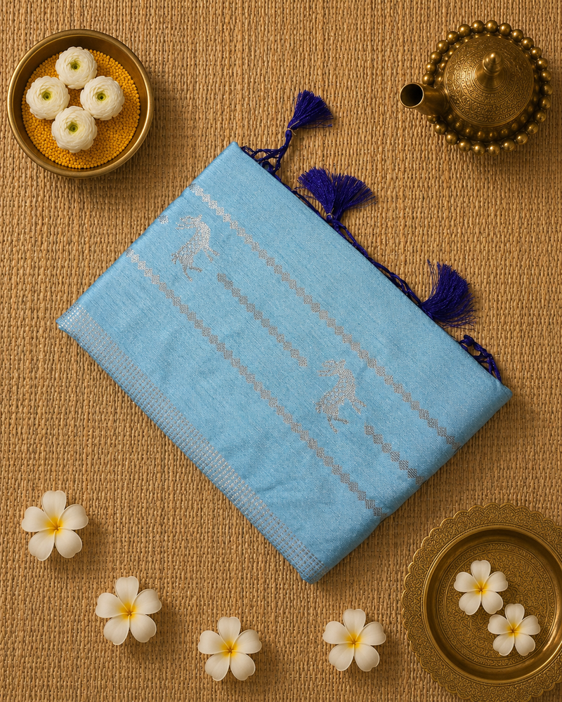 Soft Viscose Jute Saree with Rich Pallu