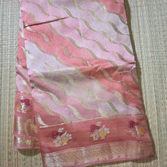 Pure Kora Silk Saree with Rangkat Weaving