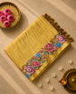 Tussar Silk Saree with Embroidery and Zari Stripes