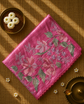 Crush Tissue Saree with Floral Embroidery