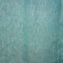 Blue Linen Tissue Saree with All over Applique work