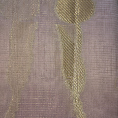 Linen Zari Saree with Tulips