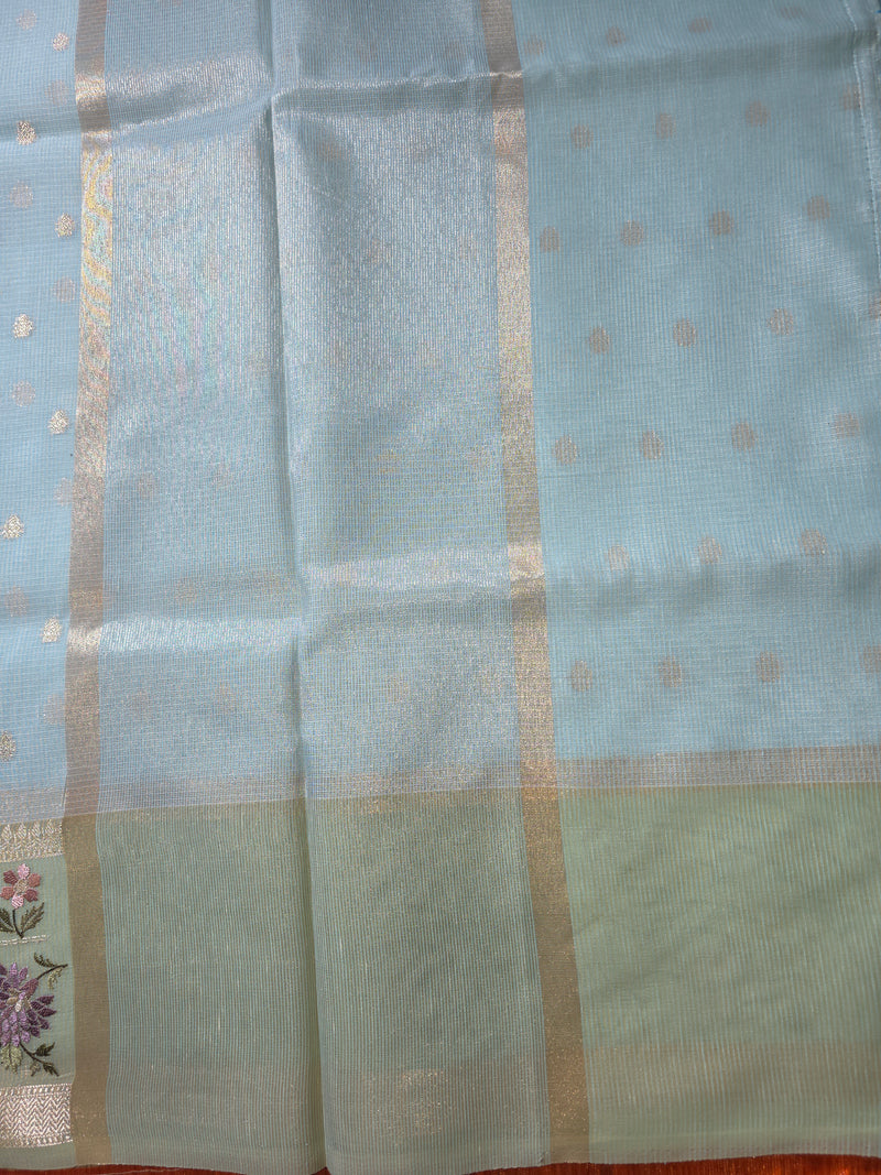 Kota Tissue Saree with Embroidery and All over Butis