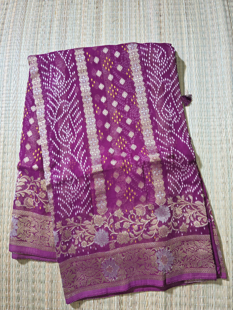 Gorgette Saree with Rich Pallu