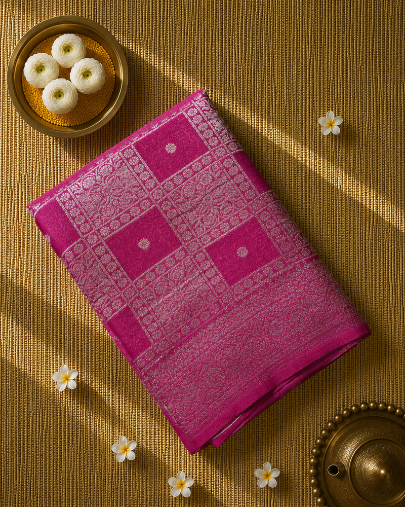 Crepe Jacquard Saree