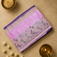 Pure Viscose Saree with Traditional Weaving and Gap Border