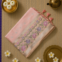 Kota Tissue Saree with Embroidery and All over Butis