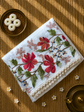 Crush Tissue Saree with Floral Embroidery