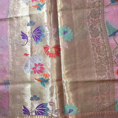 Pure Kota Doria Saree with Jaal Weaving