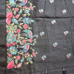 Tussar Linen Saree with Stunning Embroidery