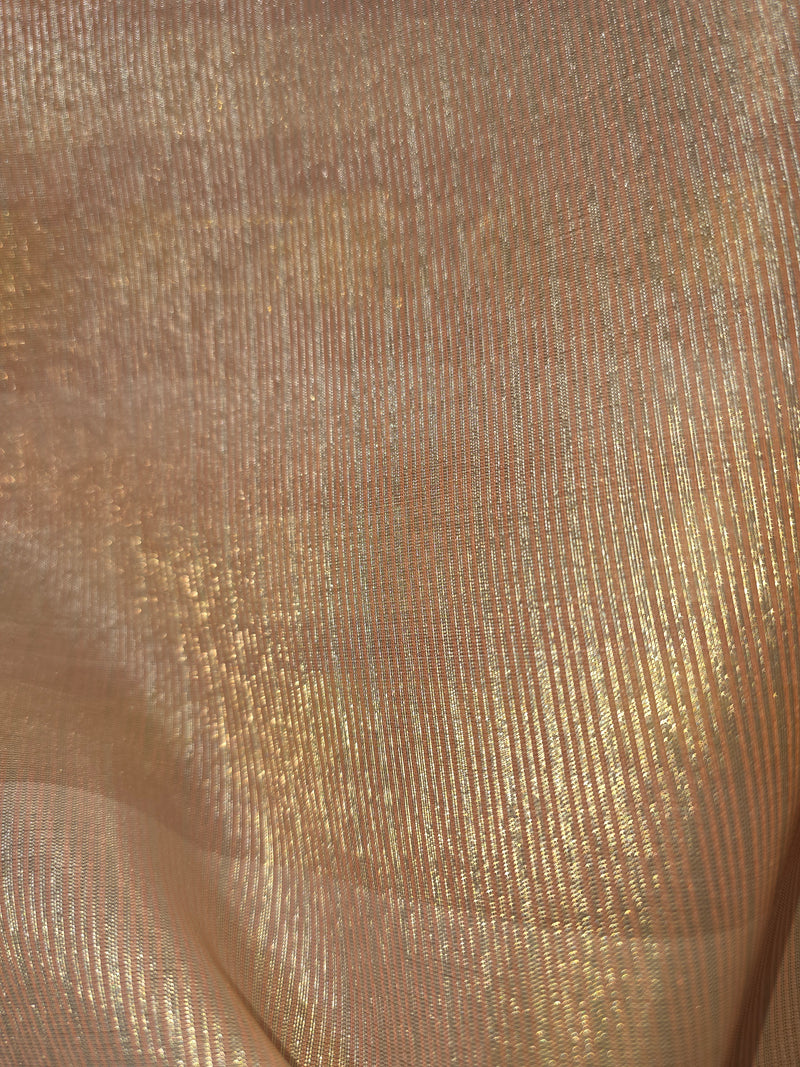 Kota Tissue Saree with Zari Weaving and Embroidery