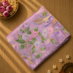 Pure TIssue Saree with Embroidery