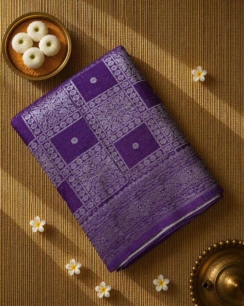 Crepe Jacquard Saree