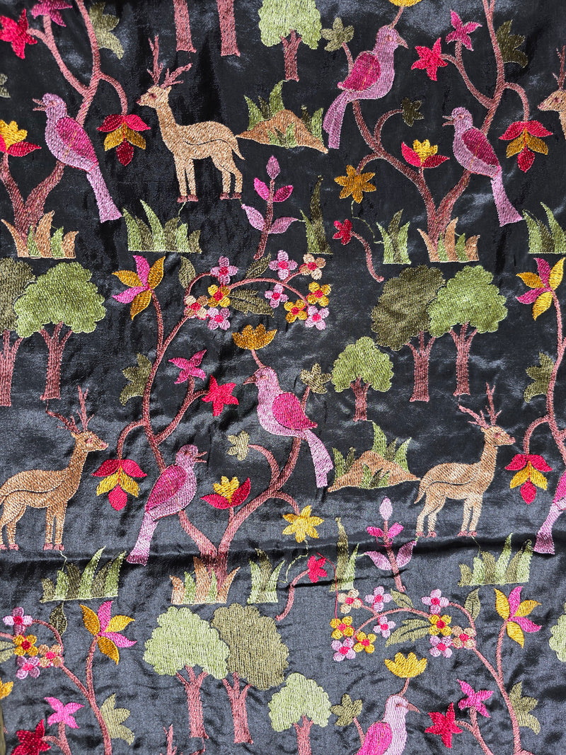 Pure Raw Silk Saree with all over Embroidery
