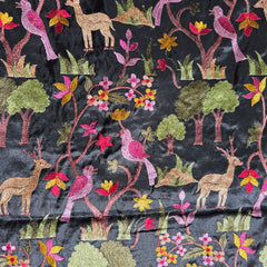 Pure Raw Silk Saree with all over Embroidery