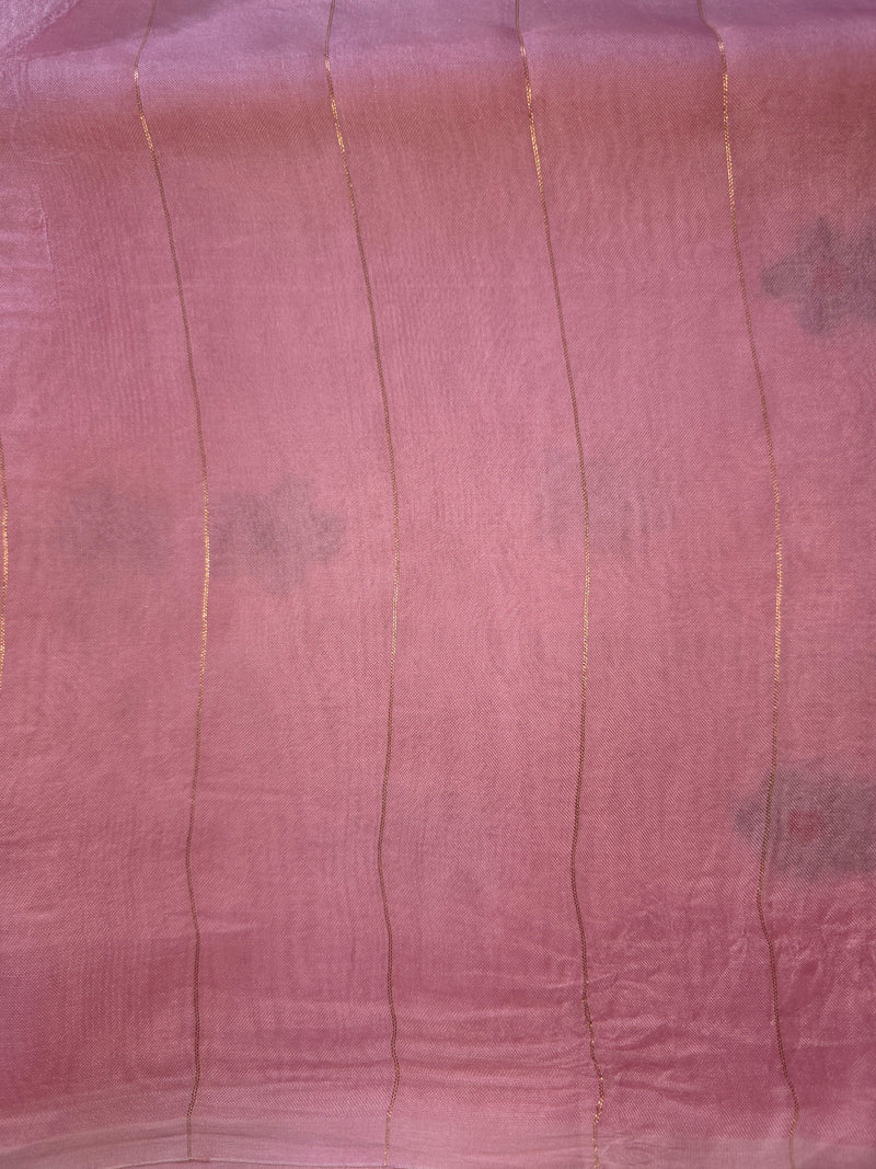 Pure Organza Handloom Dual Shaded Saree