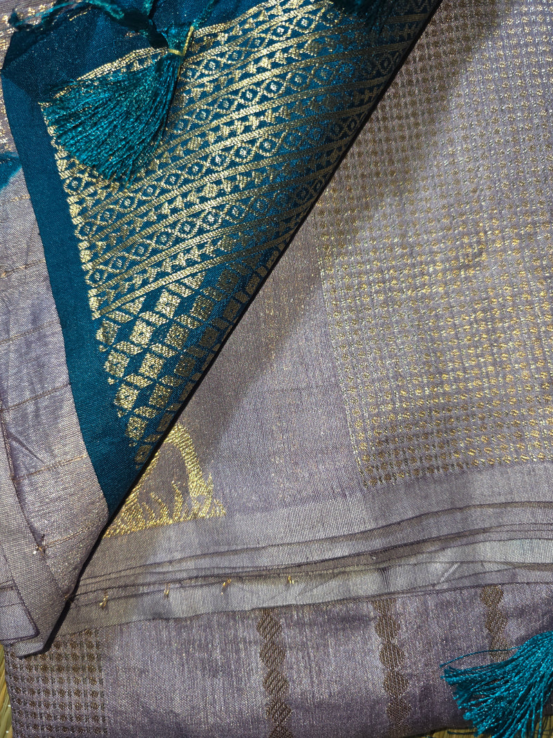 Soft Viscose Jute Saree with Rich Pallu