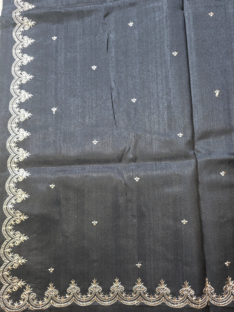Tussar Silk Saree with Classic Embroidery