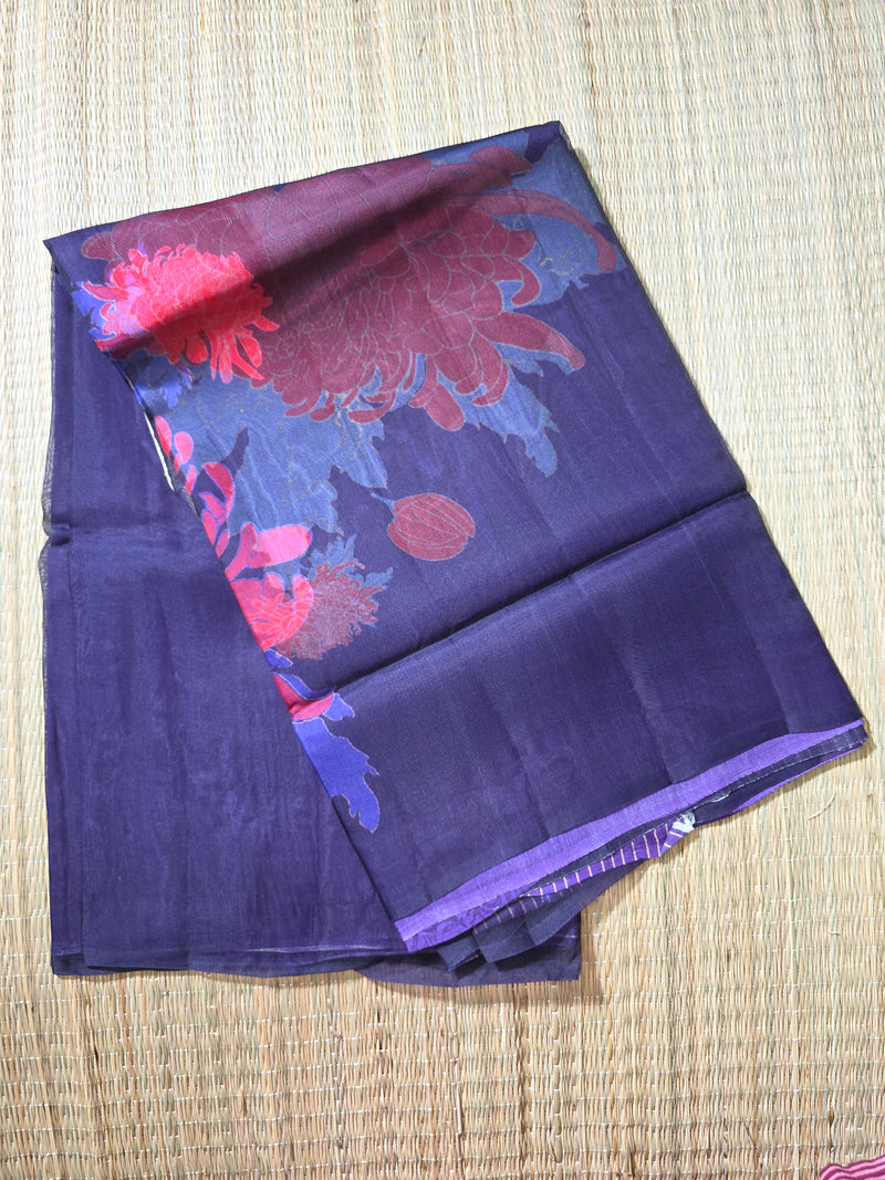 Pure Organza and Satin Fusion Saree