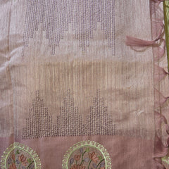 Tussar Linen Saree with Embroidery