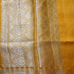 Pure Kora Silk Saree in Prisitine Yellow