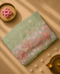 Crush Tissue Saree with Thread and Mirror Work