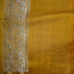 Pure Kora Silk Saree in Prisitine Yellow
