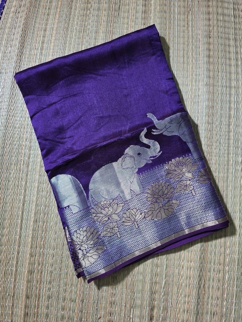 Tussar Silk Saree with woven Pattern in Skirt Border