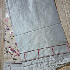 Pure Kora Tissue Saree with Muniya Border and Heavy Embriodery