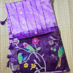 Paper Silk Saree in Exquisite Shibori Dye