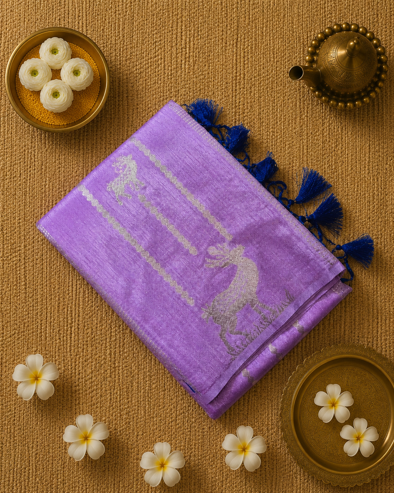 Soft Viscose Jute Saree with Rich Pallu
