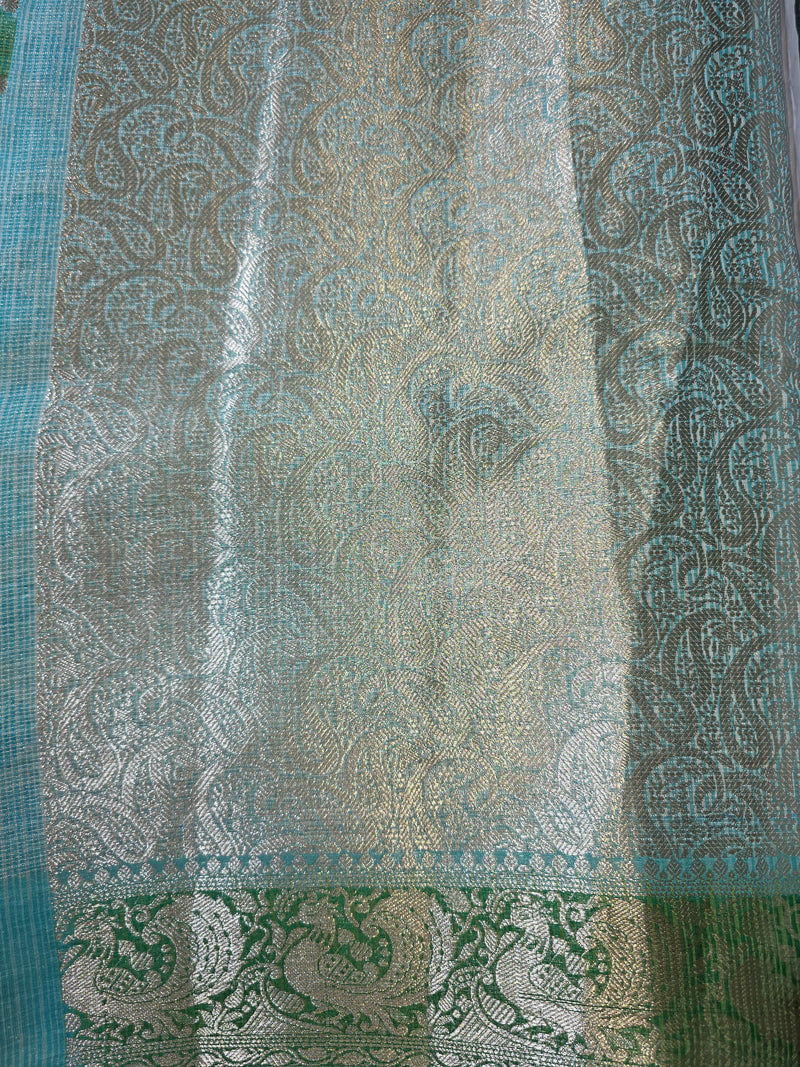 Pure Kota Doria Saree in Rangkat Weaving