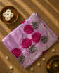 Pure Raw Silk Saree with Scallop Border and Embroidery