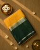 Premium Semi Mysore Crepe in Vintage Checks with Gap Border