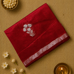 Pure Raw Green Mango Saree with Rich Pallu