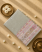 Linen Tissue Saree with Embroidery and Mirror Work