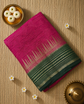 Premium Semi Mysore Crepe with Vintage Temple Border and Rich Pallu