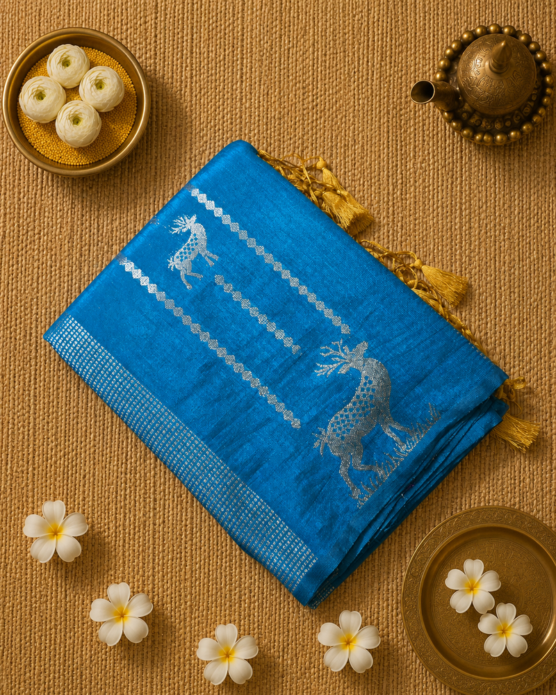 Soft Viscose Jute Saree with Rich Pallu