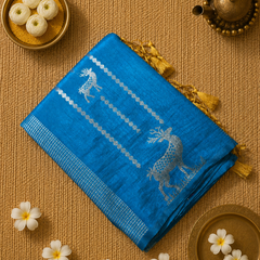Soft Viscose Jute Saree with Rich Pallu